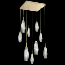 Hammerton CHB0049-09-GB-RS-C01-L1 - Aalto Square 9pc Multi-Pendant