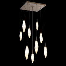 Hammerton CHB0050-09-FB-CA-C01-L1 - Rock Crystal Square 9pc Multi-Pendant