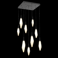 Hammerton CHB0050-09-MB-CA-C01-L1 - Rock Crystal Square 9pc Multi-Pendant