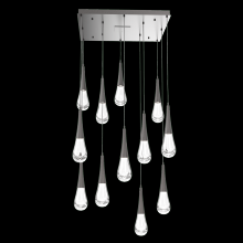 Hammerton CHB0078-12-GP-C-C01-L3 - Raindrop Square 12pc Multi-Pendant