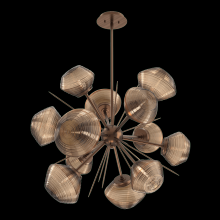 Hammerton CHB0089-0G-RB-B-001-L3 - Mesa 36" Starburst-Oil Rubbed Bronze-Bronze Blown Glass