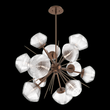 Hammerton CHB0089-0G-RB-C-001-L1 - Mesa 36" Starburst-Oil Rubbed Bronze-Clear Blown Glass