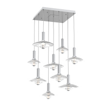 Hammerton CHB0098-09-CS-CG-C01-L3 - Cirrus Square 9pc Multi-Pendant