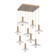 Hammerton CHB0098-09-NB-CG-C01-L3 - Cirrus Square 9pc Multi-Pendant