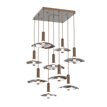 Hammerton CHB0099-09-BB-00-C01-L3-WI - Cumulus Square 9pc Multi-Pendant