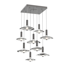 Hammerton CHB0099-09-GP-00-C01-L3-CG - Cumulus Square 9pc Multi-Pendant