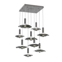 Hammerton CHB0099-09-GP-00-C01-L3-SG - Cumulus Square 9pc Multi-Pendant