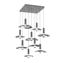 Hammerton CHB0099-09-GP-00-C01-L3-WI - Cumulus Square 9pc Multi-Pendant