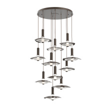 Hammerton CHB0099-11-FB-00-C01-L3-CG - Cumulus Round 11pc Multi-Pendant