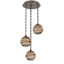 Hammerton CNB0047-03-FB-OB-CH3-E2 - Terra Round 3pc Multi-Pendant with Chain
