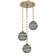 Hammerton CNB0047-03-GB-OS-CH3-E2 - Terra Round 3pc Multi-Pendant with Chain