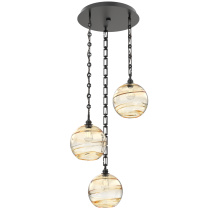 Hammerton CNB0047-03-MB-OA-CH3-E2 - Terra Round 3pc Multi-Pendant with Chain