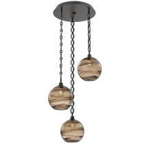 Hammerton CNB0047-03-MB-OB-CH2-E2 - Terra Round 3pc Multi-Pendant with Chain