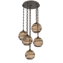 Hammerton CNB0047-05-FB-OB-CH2-E2 - Terra Round 5pc Multi-Pendant with Chain