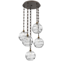 Hammerton CNB0047-05-FB-OC-CH3-E2 - Terra Round 5pc Multi-Pendant with Chain
