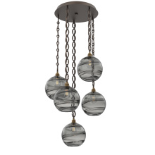 Hammerton CNB0047-05-FB-OS-CH2-E2 - Terra Round 5pc Multi-Pendant with Chain