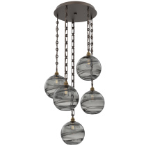 Hammerton CNB0047-05-FB-OS-CH3-E2 - Terra Round 5pc Multi-Pendant with Chain