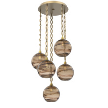 Hammerton CNB0047-05-GB-OB-CH2-E2 - Terra Round 5pc Multi-Pendant with Chain
