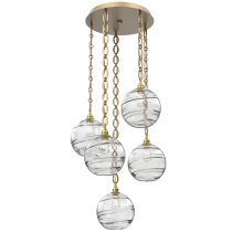 Hammerton CNB0047-05-GB-OC-CH2-E2 - Terra Round 5pc Multi-Pendant with Chain