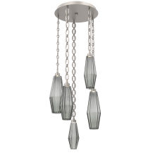 Hammerton CNB0049-05-BS-RS-CH2-L3 - Aalto Round 5pc Multi-Pendant Chain