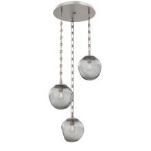 Hammerton CNB0062-03-BS-S-CH3-E2 - Aster Round 3pc Multi-Pendant with Chain (Bulb)