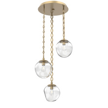 Hammerton CNB0062-03-GB-C-CH2-E2 - Aster Round 3pc Multi-Pendant with Chain (Bulb)