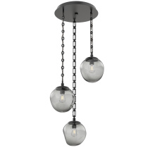 Hammerton CNB0062-03-MB-S-CH3-E2 - Aster Round 3pc Multi-Pendant with Chain (Bulb)