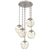 Hammerton CNB0062-05-BS-A-CH3-E2 - Aster Round 5pc Multi-Pendant Chain (Bulb)