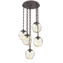 Hammerton CNB0062-05-FB-A-CH2-E2 - Aster Round 5pc Multi-Pendant with Chain (Bulb)