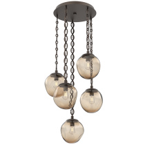 Hammerton CNB0062-05-FB-B-CH2-E2 - Aster Round 5pc Multi-Pendant with Chain (Bulb)