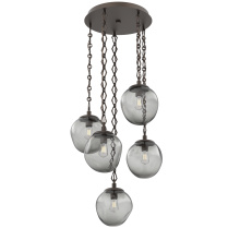 Hammerton CNB0062-05-FB-S-CH1-E2 - Aster Round 5pc Multi-Pendant with Chain (Bulb)