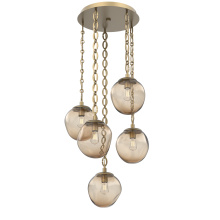 Hammerton CNB0062-05-GB-B-CH2-E2 - Aster Round 5pc Multi-Pendant with Chain (Bulb)