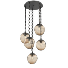 Hammerton CNB0062-05-MB-B-CH2-E2 - Aster Round 5pc Multi-Pendant with Chain (Bulb)