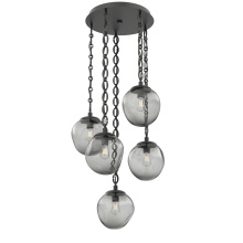 Hammerton CNB0062-05-MB-S-CH2-E2 - Aster Round 5pc Multi-Pendant with Chain (Bulb)
