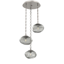 Hammerton CNB0064-03-BS-S-CH1-E2 - Nova Round 3pc Multi-Pendant with Chain (Bulb)