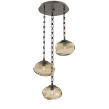 Hammerton CNB0064-03-FB-B-CH3-E2 - Nova Round 3pc Multi-Pendant with Chain (Bulb)