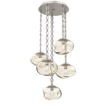 Hammerton CNB0064-05-BS-A-CH2-E2 - Nova Round 5pc Multi-Pendant with Chain (Bulb)