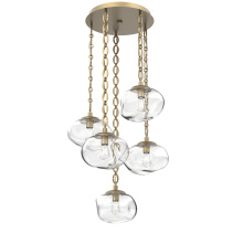 Hammerton CNB0064-05-GB-C-CH2-E2 - Nova Round 5pc Multi-Pendant with Chain (Bulb)