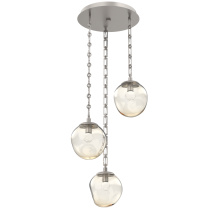 Hammerton CNB0066-03-BS-FA-CH3-L3 - Aster Round 3pc Multi-Pendant with Chain (LED)