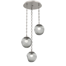 Hammerton CNB0066-03-BS-FS-CH1-L1 - Aster Round 3pc Multi-Pendant with Chain (LED)