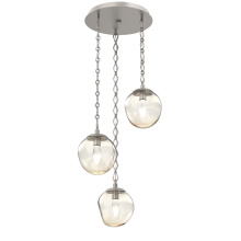 Hammerton CNB0066-03-BS-GA-CH1-L3 - Aster Round 3pc Multi-Pendant with Chain (LED)