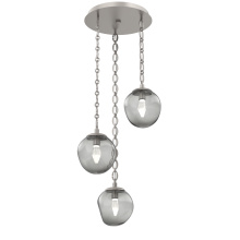 Hammerton CNB0066-03-BS-GS-CH2-L1 - Aster Round 3pc Multi-Pendant with Chain (LED)