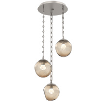 Hammerton CNB0066-03-BS-ZB-CH3-L1 - Aster Round 3pc Multi-Pendant with Chain (LED)
