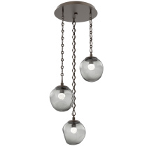 Hammerton CNB0066-03-FB-FS-CH1-L3 - Aster Round 3pc Multi-Pendant with Chain (LED)