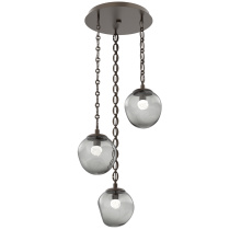 Hammerton CNB0066-03-FB-FS-CH2-L1 - Aster Round 3pc Multi-Pendant with Chain (LED)