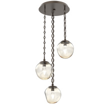 Hammerton CNB0066-03-FB-GA-CH2-L1 - Aster Round 3pc Multi-Pendant Chain (LED)
