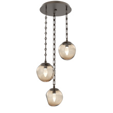 Hammerton CNB0066-03-FB-GB-CH3-L3 - Aster Round 3pc Multi-Pendant Chain (LED)