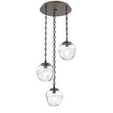 Hammerton CNB0066-03-FB-GC-CH1-L3 - Aster Round 3pc Multi-Pendant with Chain (LED)