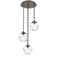 Hammerton CNB0066-03-FB-GC-CH3-L3 - Aster Round 3pc Multi-Pendant with Chain (LED)