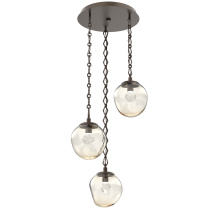 Hammerton CNB0066-03-FB-ZA-CH1-L3 - Aster Round 3pc Multi-Pendant with Chain (LED)